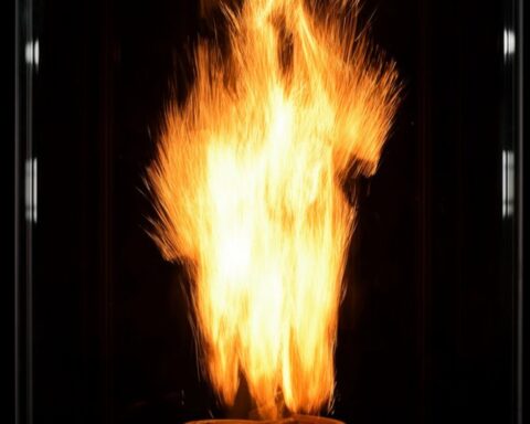 Team Solid - ijzerpoeder vlam