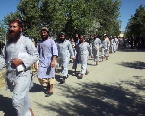 Prisoners are released from Bagram Prison in Parwan province, Afghanistan