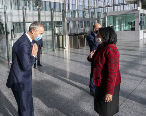 The President of Georgia visits NATO