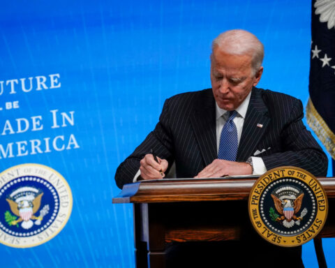 President Biden Signs Executive Order After Delivering Remarks On American Manufacturing
