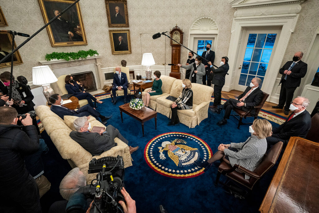 President Biden And VP Harris Meet With GOP Senators To Discuss American Rescue Plan