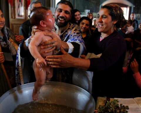 Baptisms are performed