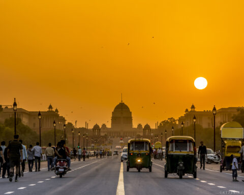 Sunset nearby the Presidential Residence, Rashtrapati Bhavan, Ne