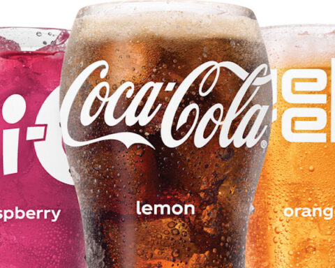 Lineup of Coca-Cola Freestyle beverages in bell glasses