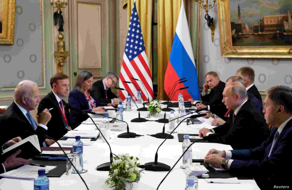U.S. President Joe Biden and Russia's President Vladimir Putin