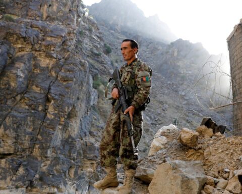 Afghan government soldier