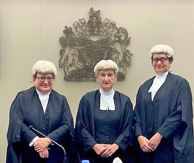 Three women judges at Swansea CoA