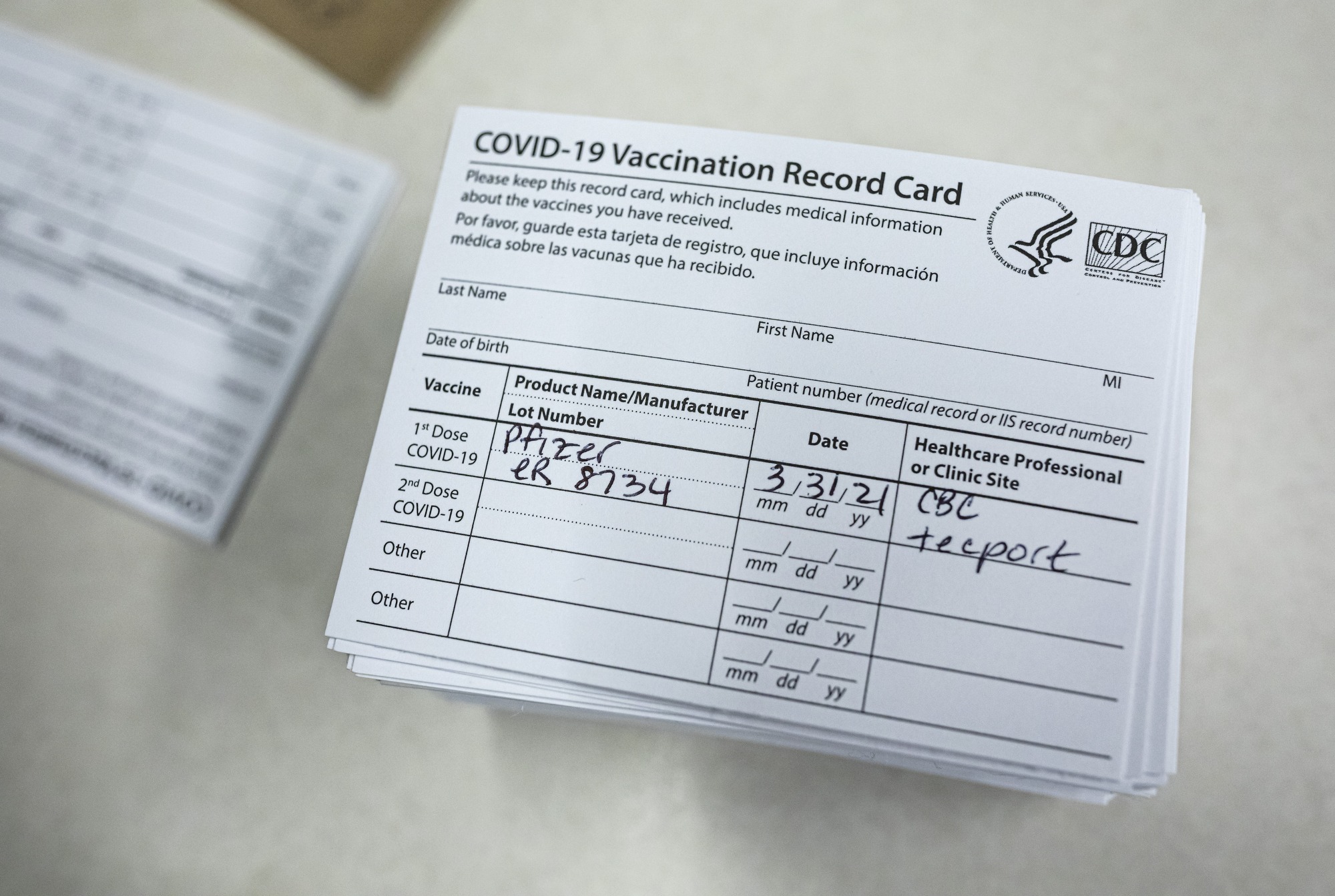 CDC vaccination cards for sale online