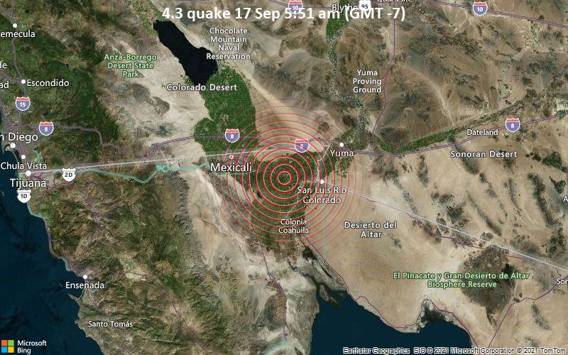 A 4.3 magnitude earthquake