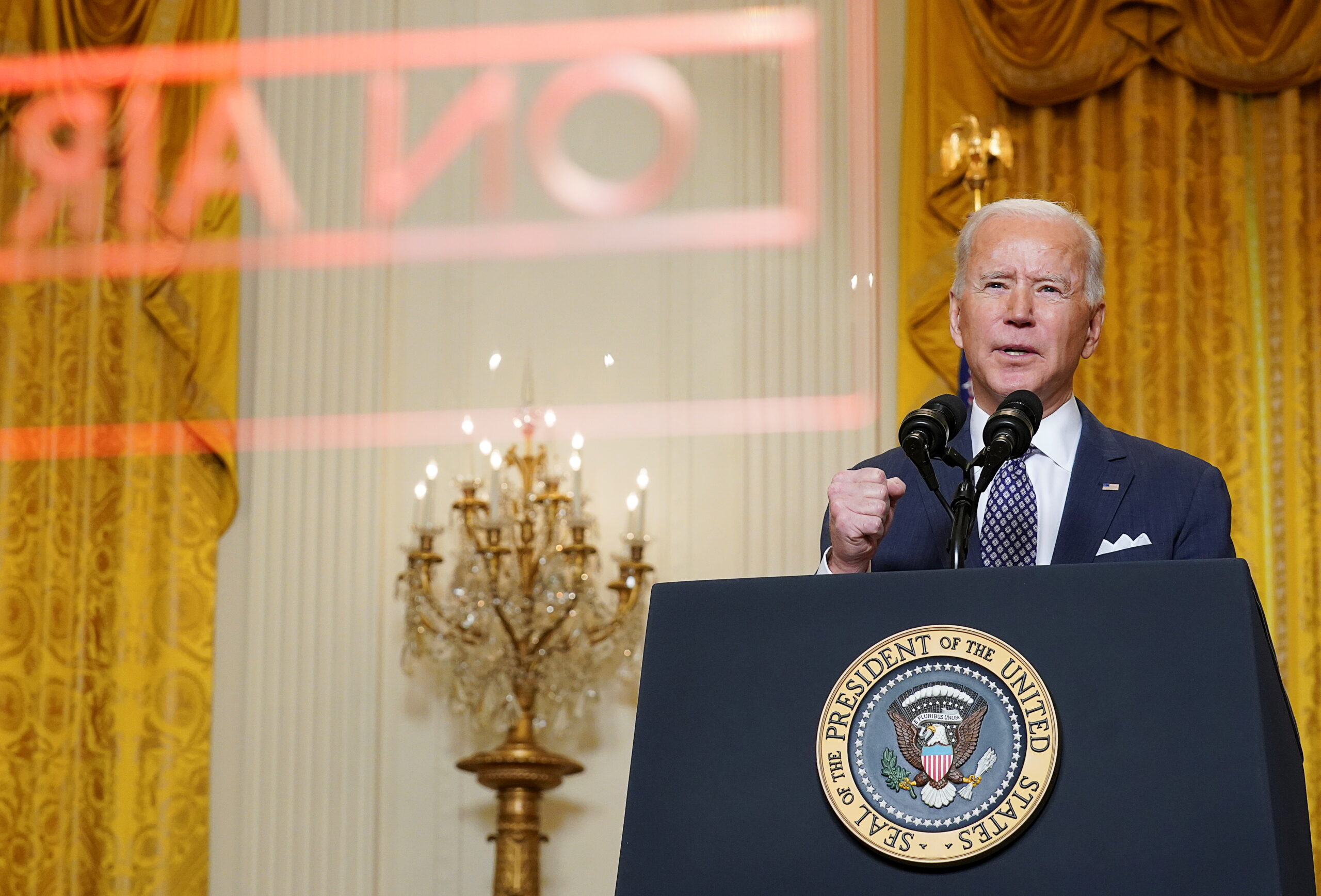 U.S. President Biden takes part in Munich Security Conference virtual event from the White House in Washington