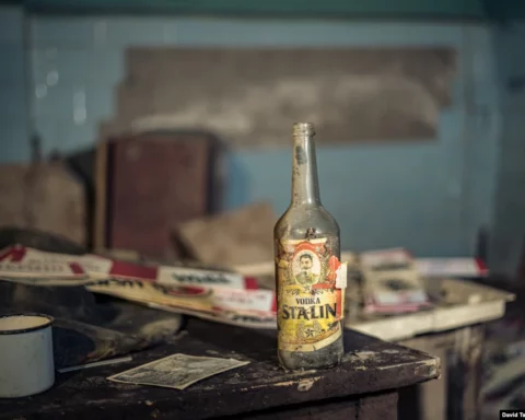 A bottle of vodka named after the infamous Georgian ruler Stalin