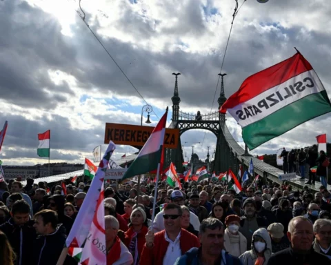 pro-government rally in Budapest