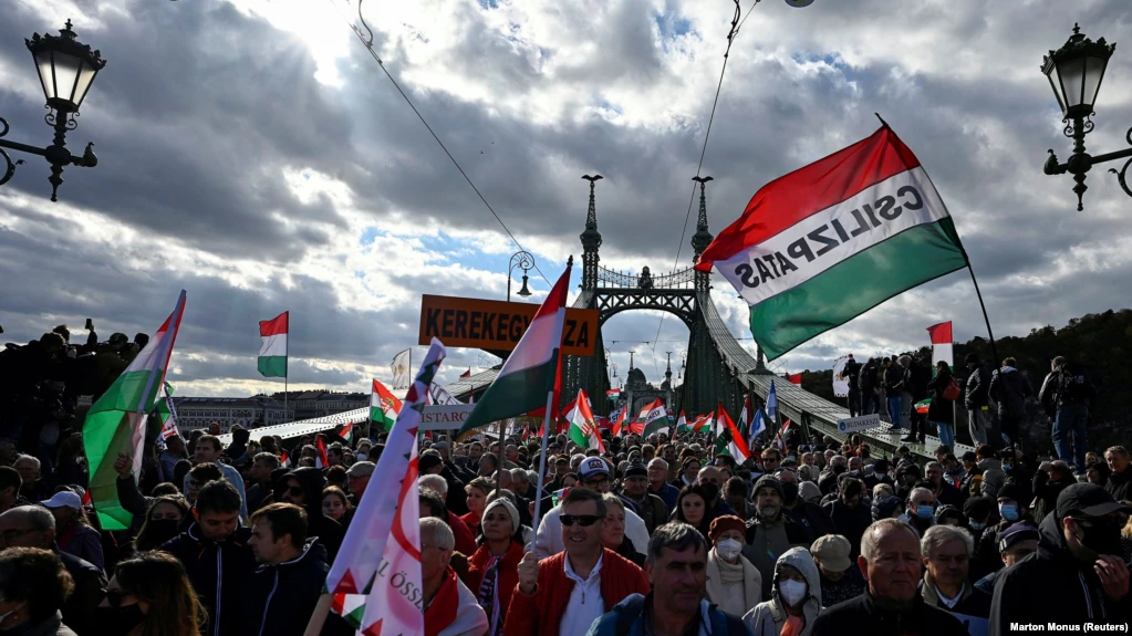 pro-government rally in Budapest
