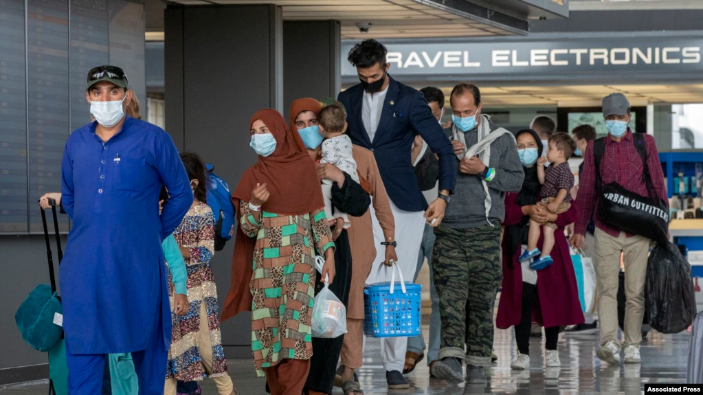 Families evacuated from Kabul, Afghanistan