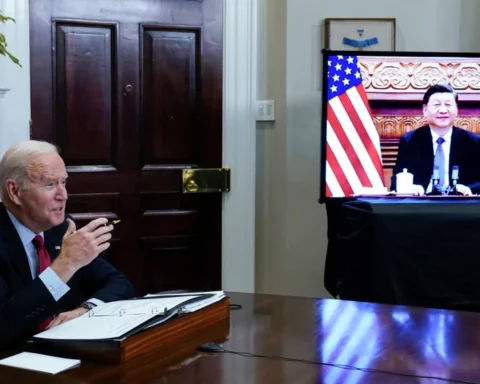 President Joe Biden meets virtually with Chinese President Xi Jinping