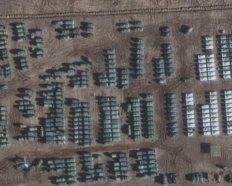 satellite image released by Maxar Technologies