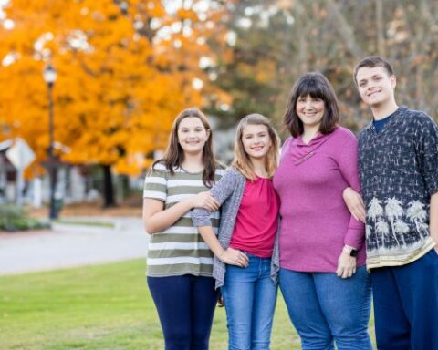 Bethany Denton, Lydia Denton and Elijah Denton