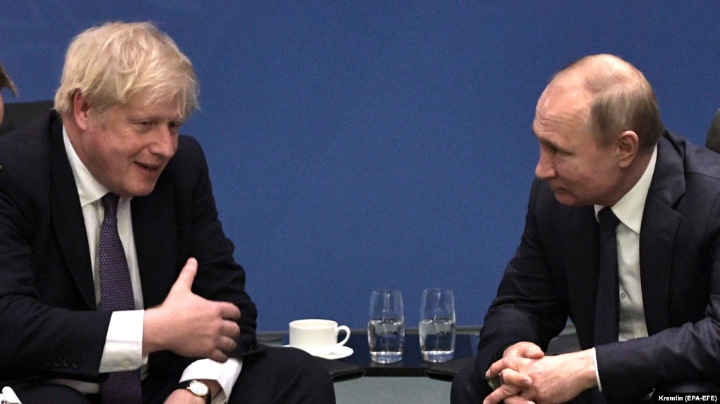 British Prime Minister Boris Johnson, Vladimir Putin