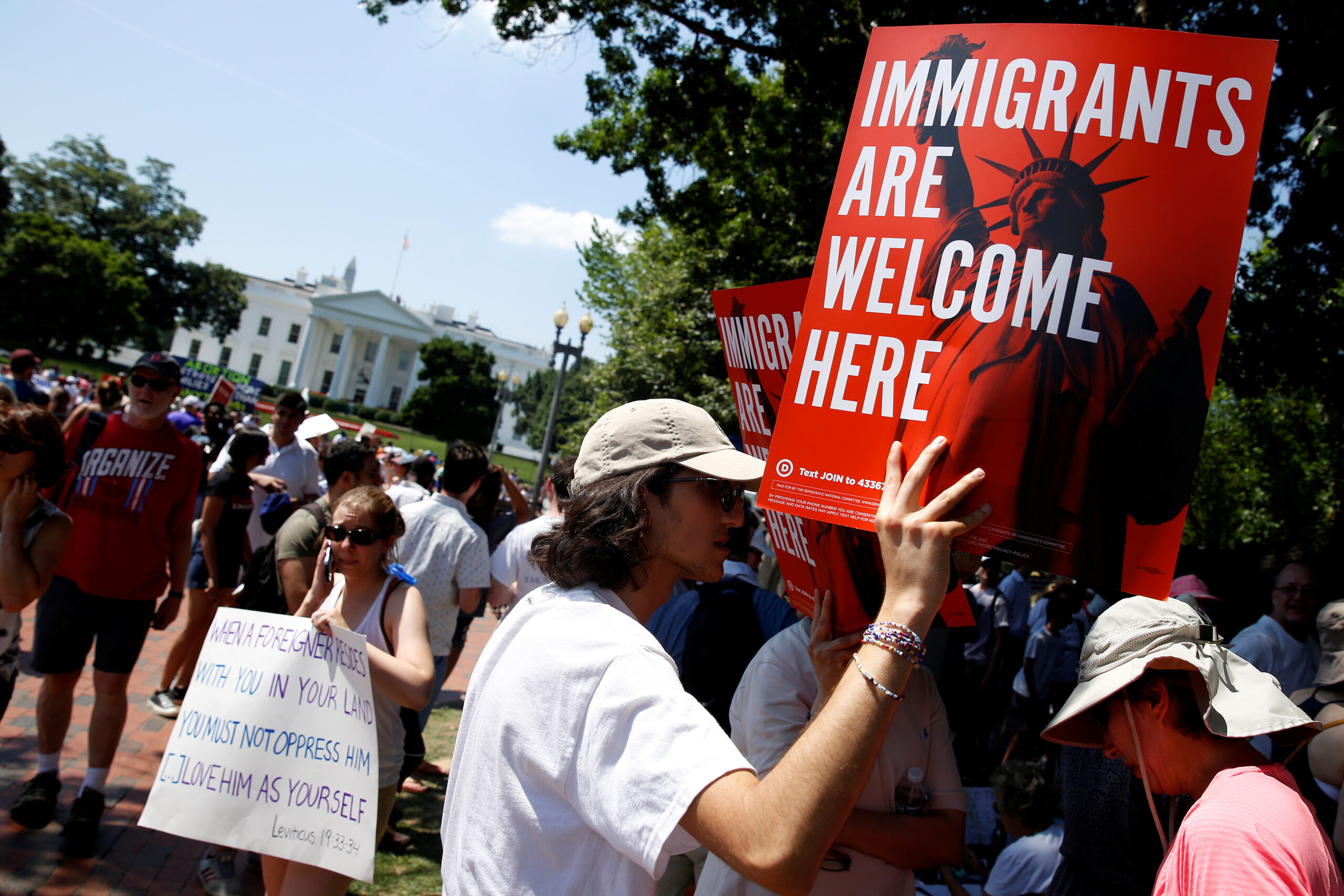 global us immigration activists signs