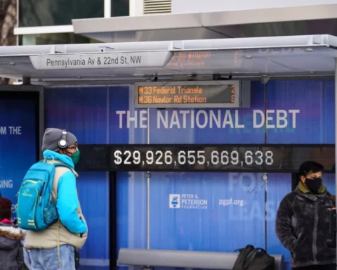 People wearing protective face masks