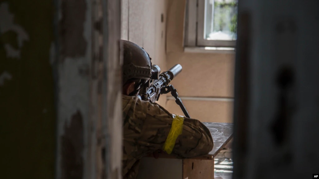 A Ukrainian soldier