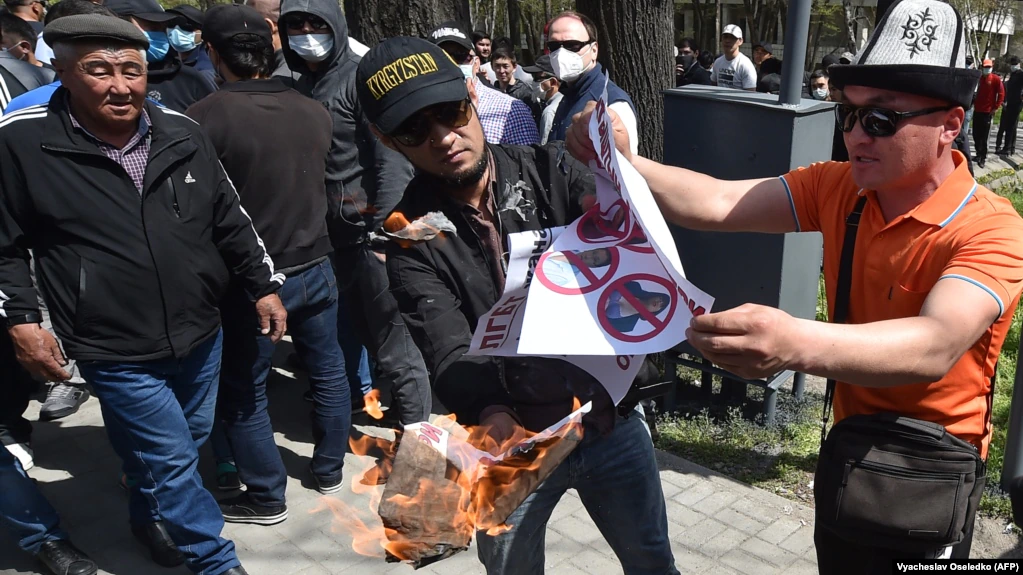 anti-gay rally in Bishkek