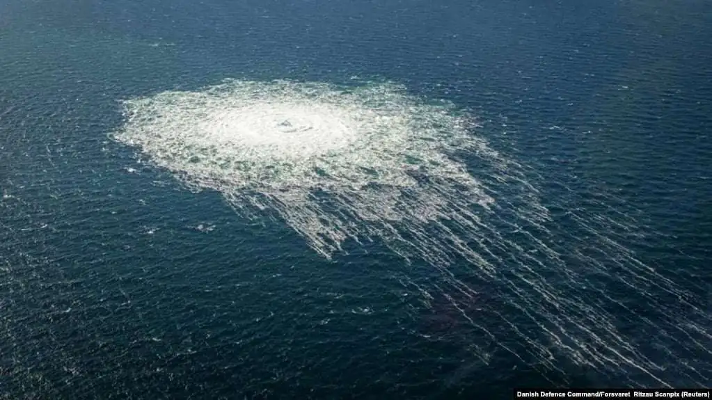 Nord Stream 2 pipeline in the Baltic Sea.