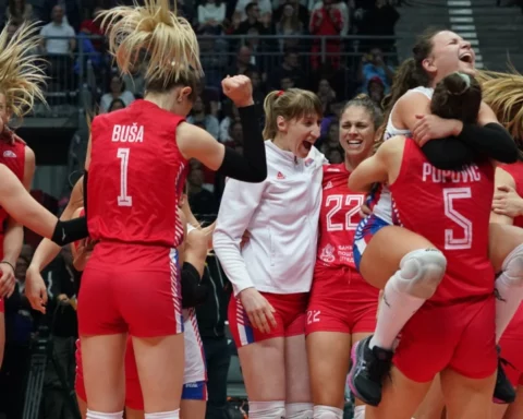 Serbia's women's volleyball players