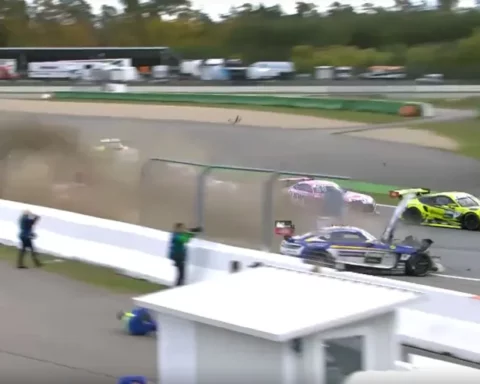 The crash caused an automatic red flag